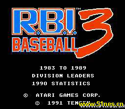 fc/nes游戏 RBI棒球3