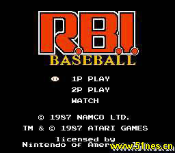 fc/nes游戏 RBI棒球