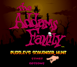 sfc游戏 阿达一族3(美)Addams Family, The - Pugsley's Scavenger Hunt