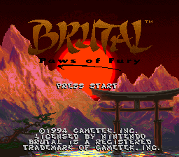 sfc游戏 动物快打(美)(测试版)Brutal - Paws of Fury (U) (Beta)