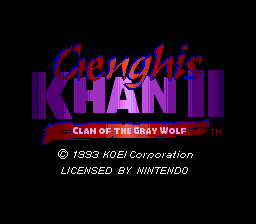 sfc游戏 元朝秘史2(美)Genghis Khan II - Clan of the Gray Wolf (U)