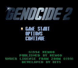 sfc游戏 灭绝战记(日)(测试版)Genocide 2 (J) (Beta)