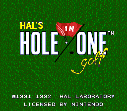 sfc游戏 一杆进洞(欧)HAL's Hole in One Golf (E)