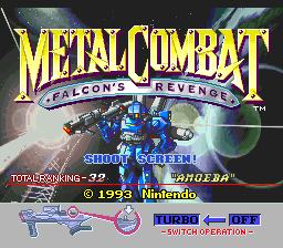 sfc游戏 Metal Combat - Falcon's Revenge (USA)