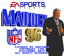 sfc游戏 约翰马顿美式足球96(美)(Sample)Madden NFL '96 (U) (Sample)