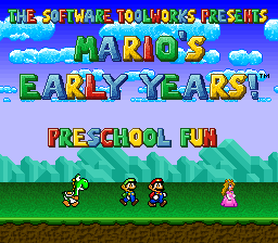 sfc游戏 马力欧学前教育-幼稚园(美)Mario's Early Years! - Preschool Fun (U)