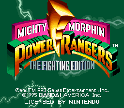 sfc游戏 恐龙战队-金刚对决(美)Mighty Morphin Power Rangers - The Fighting Edition (U)