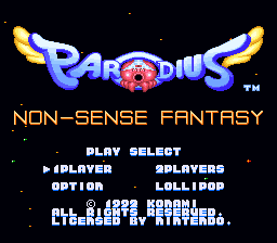 sfc游戏 疯狂大射击(欧)Parodius - Non-Sense Fantasy (E)