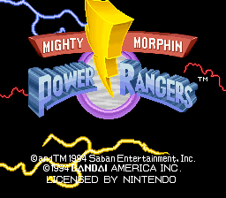 sfc游戏 恐龙战队(欧)Mighty Morphin Power Rangers (E)