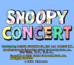 sfc游戏 史奴比音乐会(日)Snoopy Concert (J)