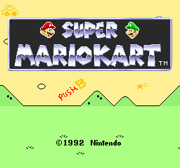 sfc游戏 马里奥赛车(欧)Super Mario Kart (E)