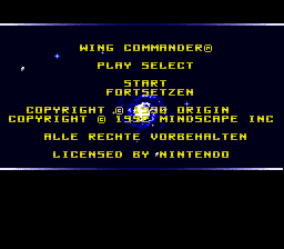 sfc游戏 银河飞将(德)Wing Commander (G)