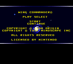 sfc游戏 银河飞将(美)Wing Commander (U)