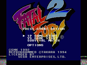 md游戏 饿狼传说2(美韩)Fatal Fury 2 (USA, Korea)