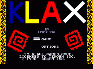 md游戏 立体方块(美欧)Klax (USA, Europe)