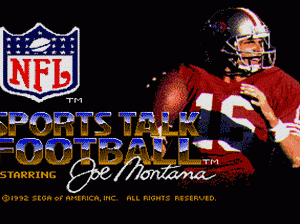 md游戏 美式足球超级杯足球'93对话主演乔蒙塔纳（欧美）NFL Sports Talk Football '93 Starring Joe Montana (USA, Europe)